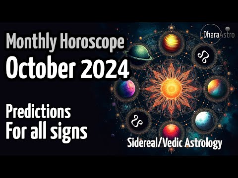 October Horoscope 2024 | Monthly Predictions | Vedic Astrology rashifal #siderealastrology#rashifal