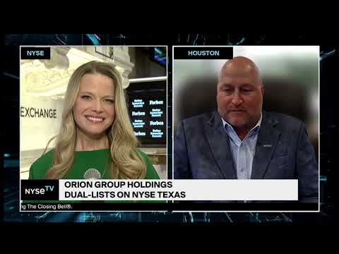Travis Boone, CEO at Orion Group Holdings Joins Live on NYSE TV