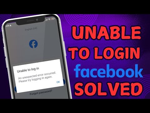 Facebook Unable To Login An Unexpected Error Occurred Problem Solved 2025