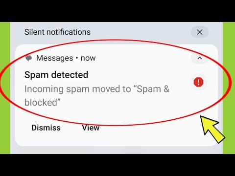 Messages | Spam Detected incoming spam moved to spam &amp; blocked in android Phone