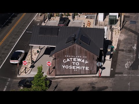 EV maker Rivian unveils first of its kind charging outpost near Yosemite