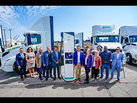 Electric Trucks, Charging Stations Unveiled at Port of Long Beach