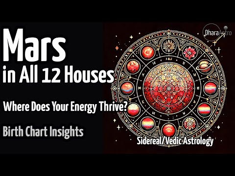 Mars in Different Houses | Birth Chart | Vedic Astrology Predictions #siderealastrology #astrology