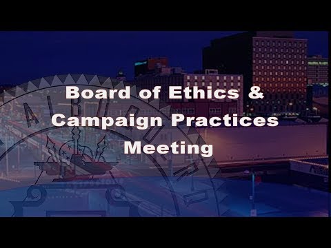 Board of Ethics and Campaign Practices, January 29, 2018