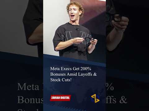 📈 Meta Execs Get 200% Bonuses Amid Layoffs &amp; Stock Cuts! 💰🔥 | Zaviah Digital