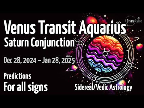 Venus transit in Aquarius | 2024 - 2025 | Dec 28 | Vedic Astrology predictions #siderealastrology