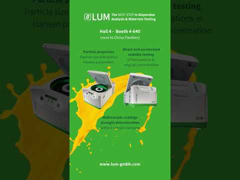 European Coatings Show 2025 - Booth 4-640. Analyse pigments, paints, lacquers, adhesives, coatings.
