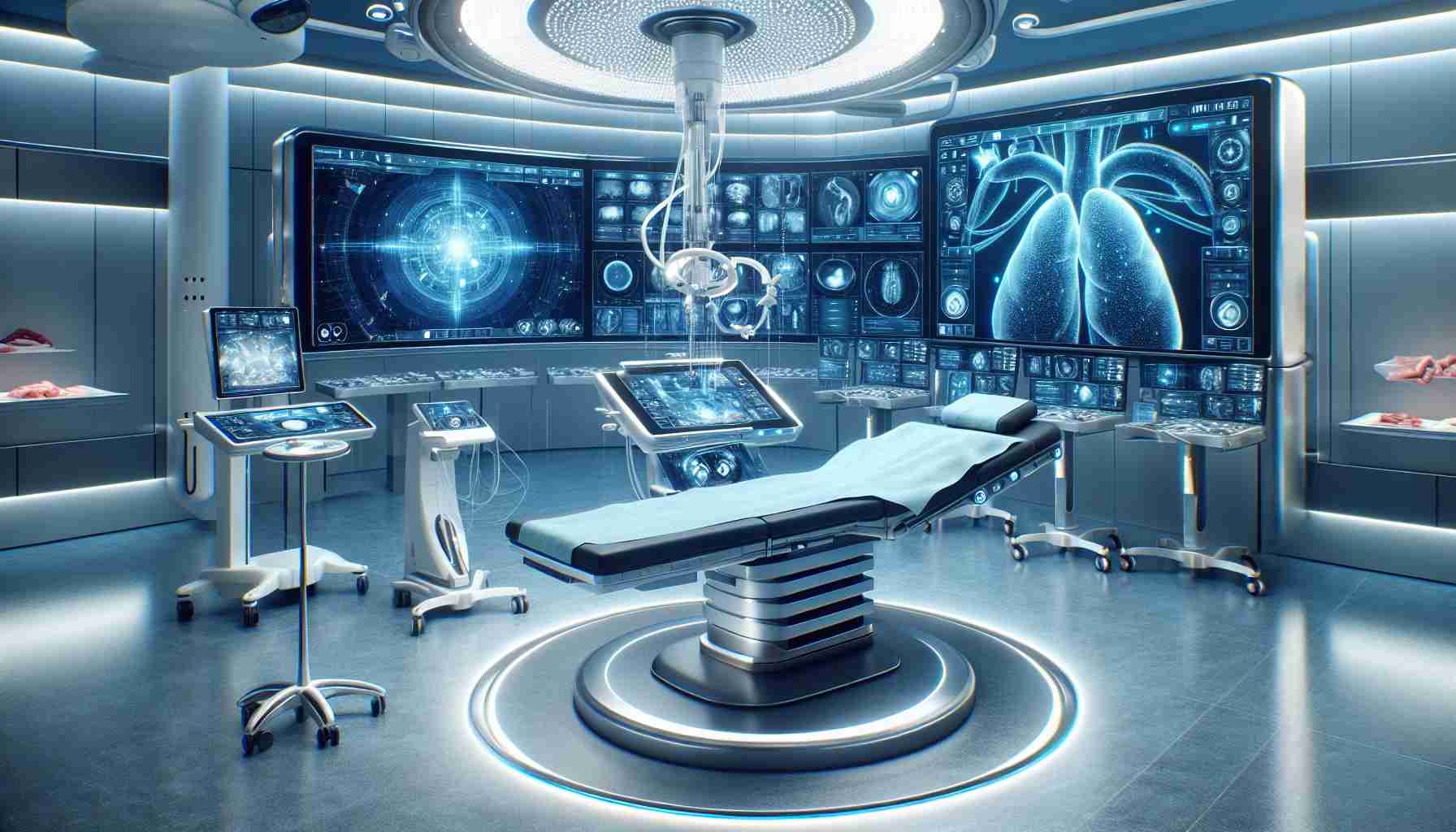 A high-definition, realistic image of a revolutionary development in the realm of digital surgery. The scene showcases a highly advanced and modern surgical set-up with prominently displayed state-of-the-art digital apparatus assisting in the surgical process.