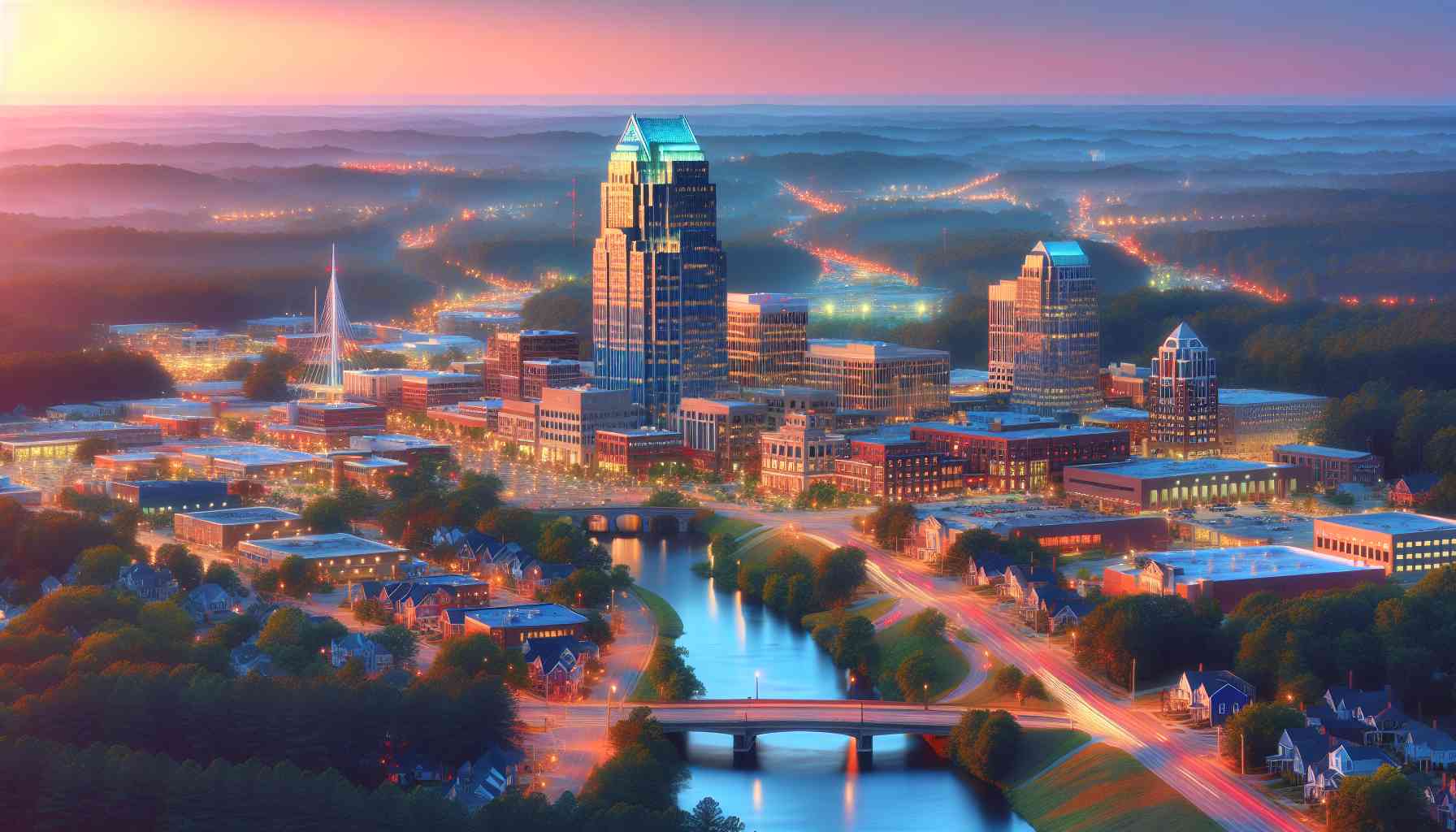 Realistic HD photo of Raleigh, United States: Location, History, and Telecommunication Services