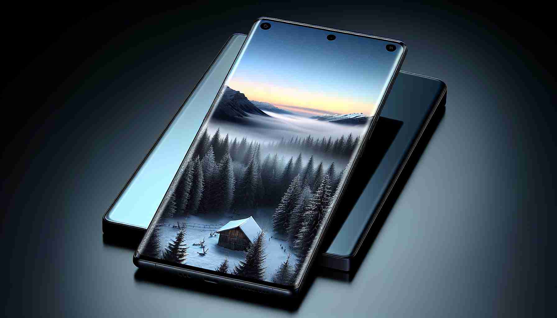 A high definition realistic image of the recently released smartphone model, renowned for its appealing features to photography enthusiasts.